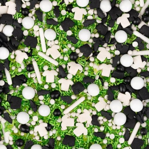 Super Streusel OleOleOle - Fußball Streusel, Tortendeko Fussball (90g) | Fußball Streuseldeko WM EM Deutschland, Fanartikel Kuchendeko für Muffins, Cupcakes & Kindergeburtstag