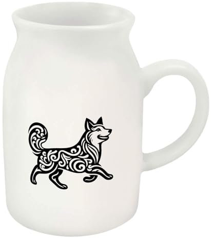 Azeeda 300ml 'Swirl Pattern Dog' Ceramic Milk Jug (MJ00016013)