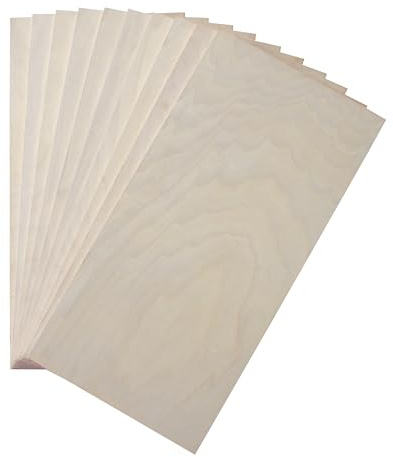 10 PcsTablero Contrachapado Madera Chopo 554 x 278 x 12 mm, para bricolaje y manualidades