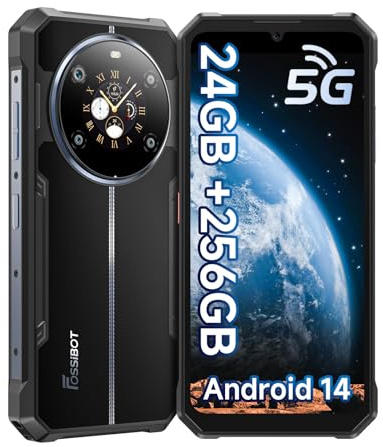 FOSSiBOT F109 5G Rugged Smartphone, 10600mAh (18W) Telefono Indistruttibile Android 14, 50MP+16MP, 6.745''FHD+1.32''IPS/Doppio Schermo, 24(8+16) GB RAM+256GB ROM /2TB, IP68/69K/Dual SIM/NFC/OTG/GPS