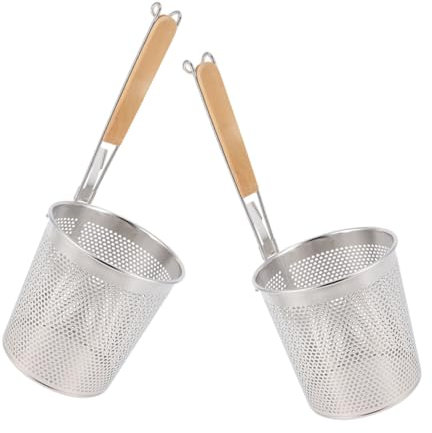 Garneck Set di Scolapasta in Acciaio Inox per Friggere per Friggere in Profondità per Friggere in Profondità per Cuocere La Pasta Gli Spaghetti Il Riso E Le Tagliatelle