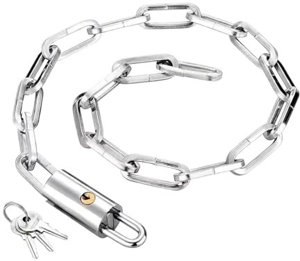 Fahrradschlösser, robuster Diebstahlschutz, Fahrradkettenschloss,Diebstahlsicheres Kettenschloss, Fahrradschloss aus Stahl mit Schlüssel - Extra lange Sicherheitskette, dickes, robustes Fahrradzubehör