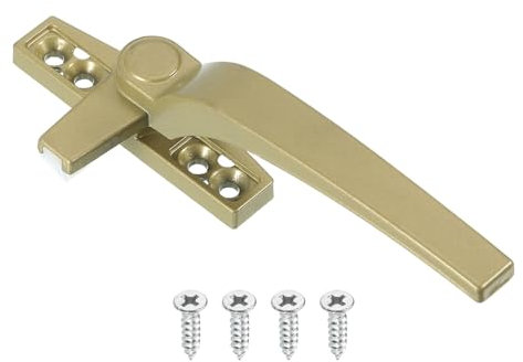sourcing map 1Pcs Casement Window Locking Handle, Zinc Alloy Locking Handle Grasp Grip Right Hand for Windows, Champagne Color