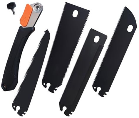 SK5 Alloy Folding Long Handsaw Set with Coating for Cut and Extended Cutter Life in Various Applications