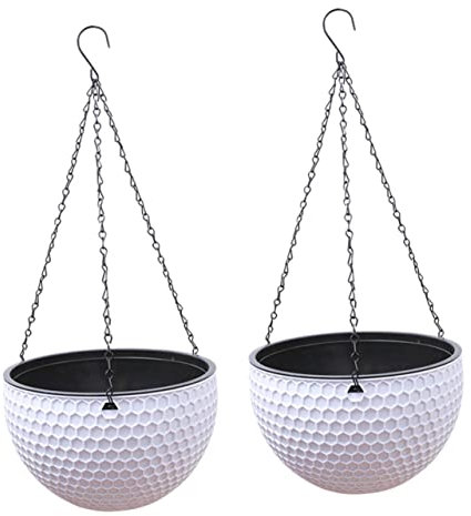 HEMOTON 2pièces Jardinière Suspendue Pot De Fleurs Suspendu pour Plantes Chlorophytum Décoration De Balcon avec Pot De Plantes