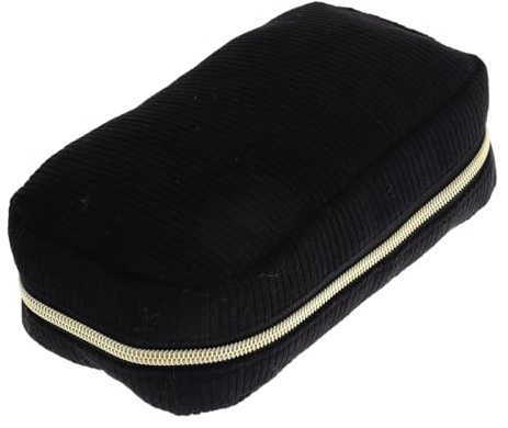 FOMIYES Aufbewahrungstasche Kosmetiktasche Hautpflegetasche Schminktasche Schminktasche Tragetasche Kosmetik Organizer Reisezubehör Nylon Schwarz