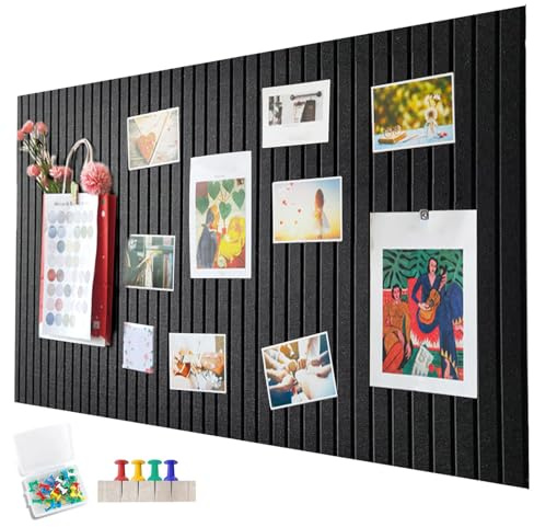 Penbinmall Grande plaque en liège 60 x 40 cm - Tableau d'affichage décoratif en liège avec feutre - 0,9 cm d'épaisseur - Plaque photo pliable avec ruban adhésif - Tableau de visualisation en