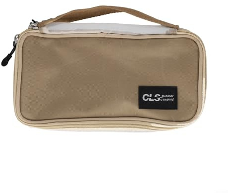 Gettimore Travel Case for Cutlery and Cooking Tools Lightweight and Compact for Easy Outdoor Use (Khaki)