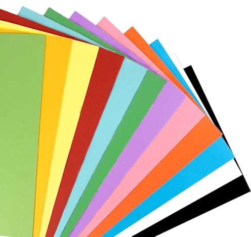 Coloured Card - A4 Cardstock 230GSM 60 Sheets of Thick Rainbow Coloured Paper, 12 Assorted Colours A4 Cards Paper for DIY Arts Decor School Making Supplies, Cutting Paper, Home Office Use