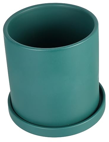 CLISPEED Macetas De Cerámica para Flores Maceta para Suculentas con Bandeja para Plantas De Interior Estilo Nórdico