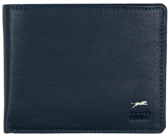JAGUAR Portafoglio Slim in Pelle - Dimensioni Compatte, Blu