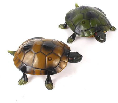 CORHAD Elektrisches Rc Schildkröten Leuchtenden Augen Fernsteuerung Realistische Bewegungen Robustes Kunststoffmodell Lernspielzeug für Gelb ohne Batterien