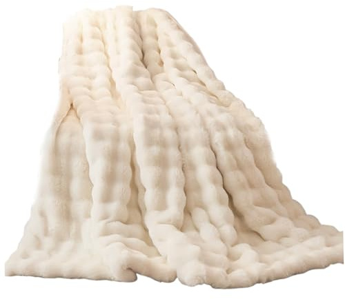 Muzrunq Bubble Deken 175 x 231 cm Tjock Varm Puffig Mysig Vändbar Deken för Soff, Stol, Soffa, Säng