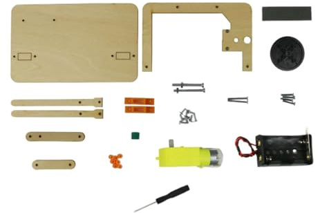 getuse Kit d'Expérimentation Scientifique Essuie-Glace Électrique, Jouets Éducatifs STEM en Bois DIY pour Enfants 6-12 Ans, Modèle de Construction Mécanique