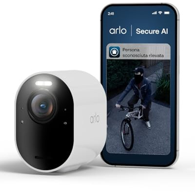 Arlo Ultra 3, Caméra de Surveillance WiFi, Vidéo 4K, 1 Caméra
