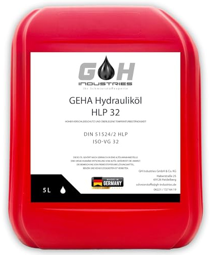 Hydrauliköl HLP 32 | 5 L | ISO VG 32 | GEHA | 5 L Kanister | DIN 51524-2 HM – Premium Hydrauliköl für Industrie, Maschinen & Hydrauliksysteme