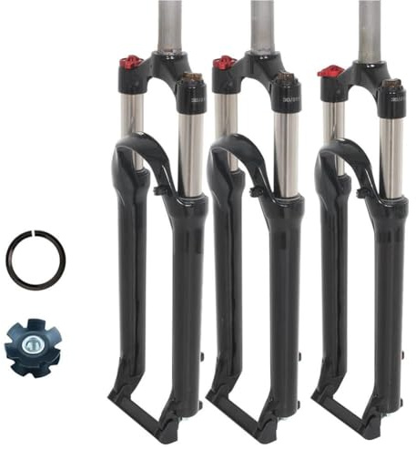 ReachMall Mountain Bike Forcella Anteriore In Lega di Alluminio Blocco Idraulico Molla Olio Sospensione Per Ruvida Trail Riding Aggiornamento Rosso Blu