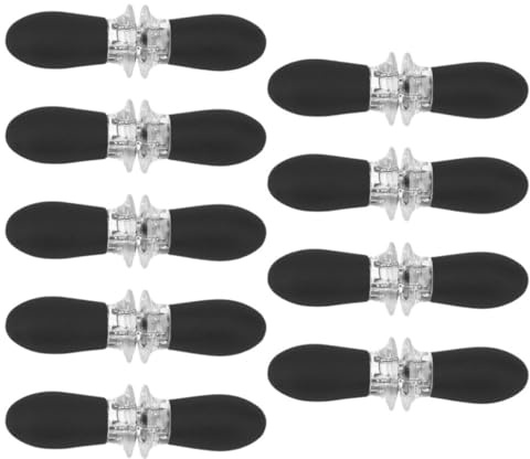 Sewroro 9 Paires Lot de Supports pour Épis de Maïs, Fourchettes à Barbecue Portables, Acier Inoxydable et Silicone, Noir, pour Pique-niques et Restaurant, Faciles à Ranger Utiliser