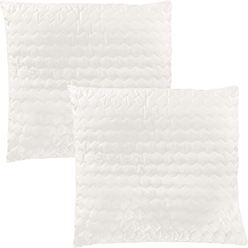 Irisette Kissen 2er-Pack Schafschurwolle weiß Größe 80x80 cm