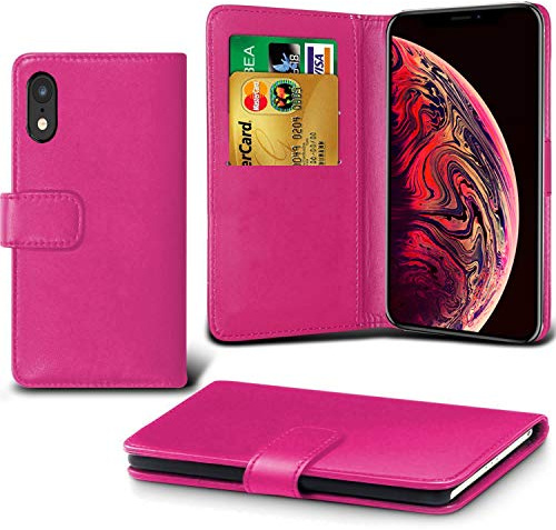 DN-Technology For iPhone X/XS Case Flip Wallet [Card Holder] PINK | Folio PU Leather Book, Wallet Stand, Magnetic Closure, ID Slot, PINK