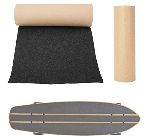 Vbestlife Klebeband, 9,1 Zoll (32,7 Zoll), Griptape, schwarz, wasserfest, blasenfrei, für Treppen von Longboards, Rollen,