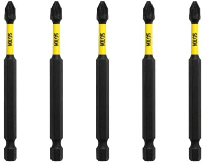 5X Saxton PZ2 89mm Long Magnetic Impact Duty Pozi-Drive Screwdriver Drill Driver Bits for Dewalt Milwaukee Bosch Makita etc