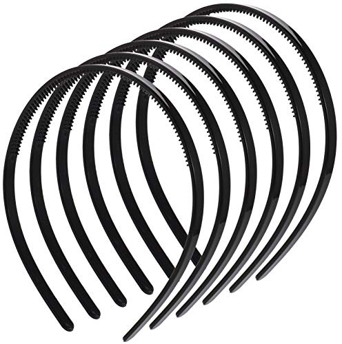 Heyu-Lotus 6 Pieces Mens hairbands Unisex Hair Band, Plastic Teeth Comb Headbands, DIY Hair Hoop Gripper Teeth Hairband for Men and Women Mens hairbands