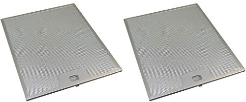 Ufixt 2 x Cooker Hood Metal Mesh Grease Filter for Kitchen Extractor Fan Vent 253mm x 300mm