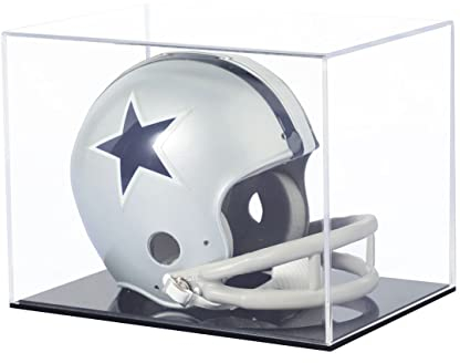 ZIGFRUIT Qinry Mini-Helm-Vitrine, durchsichtig, Acryl, Fußball, Mini-Helm-Schutz, staubdicht, Aufbewahrung, Sammlerstücke, Vitrine