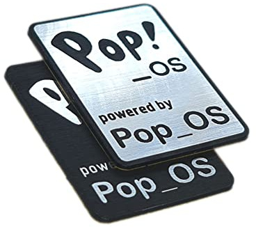 Pop OS Linux Sticker Set (Two Emblems) - 35 mm x 25 mm
