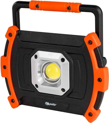 PEKA | Faretto LED Ricaricabileda | Lavoro | Illuminazione Potente |10W y 1000 lm | Batteria in Litio | 2 Intensità | Da 3 a 6 Ore di Autonomía | Porta USB Caricatore | Funzione Power Bank | PEKA W050