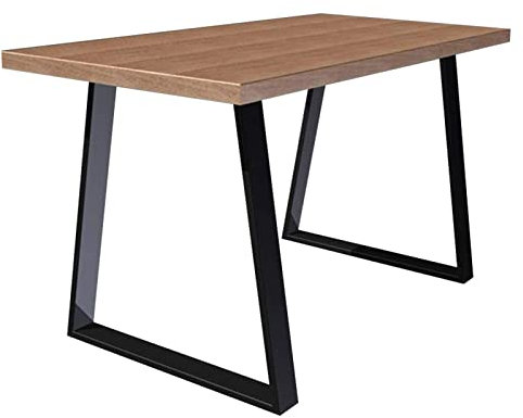 WORDFUN Tischgestell Stahl, Industrial Tischgestell Tischkufen, Trapezförmig Modern Metall Tischbeine, Tischuntergestell, Industrial Design, 30/40/50cm, Verstellbare Möbelfüße