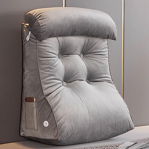 AMZZHAO Lesekissen,Rückenkissen,Keilkissen,Erwachsene Reflux Kissen,Abnehmbares multifunktionales Kissen mit großer Taille,mit Nackenrolle,ideal als Lesekissen für Bett