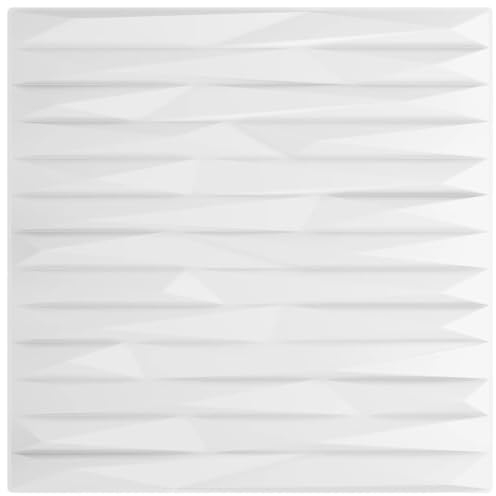 vidaXL Paneles de pared 24 uds XPS piedra blanco 50x50 cm 6 m², revestimiento de pared, azulejos de pared, arte de la pared, paneles