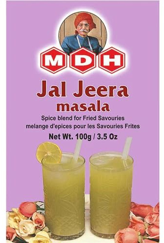 MDH Various Seasoning Masala Powder - Spices Mix Curry Masala Recipe Mixes Casserole Seasoning Herbs - Aromatic & Enhances the flavor of the meal (Jal Jeera Masala (100g), Pack of 1)