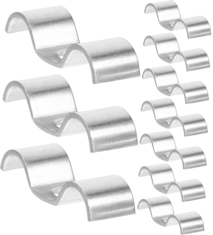 Angoily 12stücke Klemme Bandclips Bandklemmen Zur Montage Hochleistungsklemmen Rohrspannklemmen Drahtbandclips Kordel-klemme Rohrklemmen Edelstahl