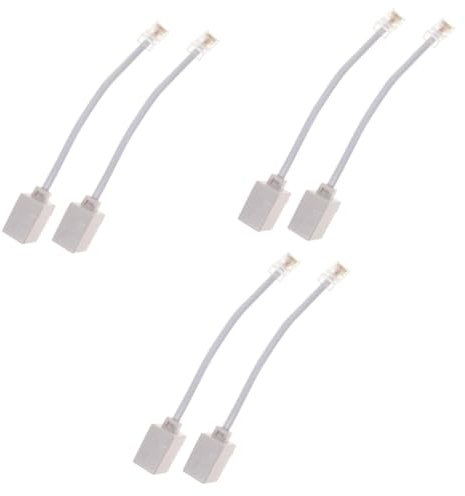 Angoily 6pezzi Adattatore Ethernet Trasforma La Telefonica Connessione Ethernet Compatibile Con Pc e Pc Trasmissione Segnale Efficiente e Stabile Compatte e Portatili Per Uso Quotidiano
