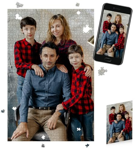 Personalisiertes Puzzle mit eigenem Bild,Puzzle personalisiert Foto 1500 Teile,Personalisierte Geschenke,Individuelles Puzzle selbst gestalten,Gestalte Dein Fotopuzzle für Geburtstage,Muttertag