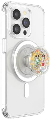 PopSockets Phone Grip for MagSafe, Secure Magnetic Phone Grip & Stand, Hands-Free Kickstand, Wireless Charging Compatible, Disney - Mickey + Minnie Year of The Dragon