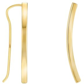 SOFIA MILANI - Damen Ohrringe 925 Silber - vergoldet/golden - Gebogen Ohrklemme - E2557