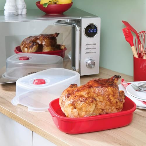 Microwave Tasty Roaster Tray | Roast Chicken Steam Fish Vegetables Energy Saving Strong & Durable