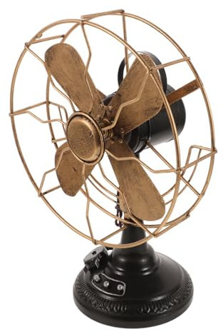 Ciieeo Ventilateur Vintage Décoration Rétro Ornement de Table Modèle Éventail Sculpture Décorative