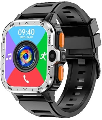 Reloj inteligente 2024 SIM 4G 2 GPS WIFI NFC cámara dual resistente 64GB ROM Google Play IP67 Android (plata, 4/64GB)