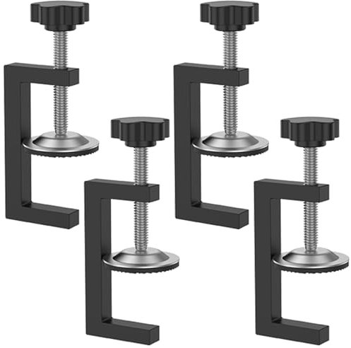C Clamps for Woodworking, Mini Tiger Clamp Set for Mounting Adjustable Small Desk Clamps Wood Clamps Heavy Duty G Clamps Universal Cabinet C Clamps Bar Clamp for Woodworking Welding (G Clamps)
