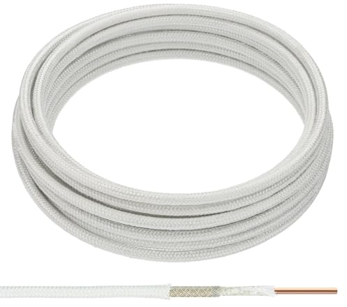 PATIKIL 16.4Ft 9AWG High Temperature Wire, -76-932 Degrees Fahrenheit Mica Glass Fiber Solid Electric Wire Insulated Heat Resistant Electronical Single Stranded Cable for Boiler Heater