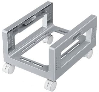 xiuling4568 CPU Stand PC Tower Stand, PC Tower Stand Holder with Rolling Caster Wheels, Mobile CPU Stand for Floor Carpet Gaming PC Case PC Tower Stand(Gris)