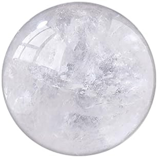 Divination Crystal Ball and Plasma Ball, White Feng Shui Crystals for Window, Natural Crystal Prism Hanging Home and Office Decoration (6cm/6cm)