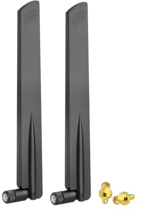 Eightwood Antenna 5G 4G LTE 5dBi SMA Antenna 600-6000 MHz + adattatore TS9 per GSM 3G 4G 5G LTE Wi-Fi router Wildkamer Trail Camera Game Camera CPE Router Cellular Gateway Industriale