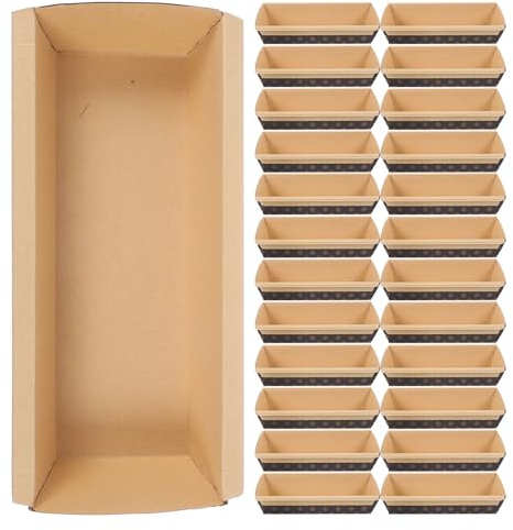 DECORNIJIA 50 Pezzi Teglie da Forno in Carta Rettangolari Stampi per Pane Piccoli Monouso Antiaderenti Resistenti Forno e Microonde per Pane Fatti in Casa e Toast alla Zucca
