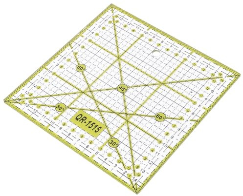 Luxshiny Regla de Patchwork 20X20 CM para Manualidades y Costura Líneas Claras en Plástico Transparente para Edredones y Acolchados
